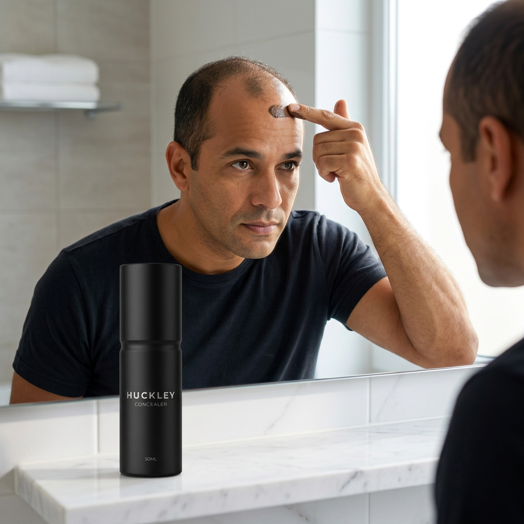 Aplicação do Huckley Concealer na área rala